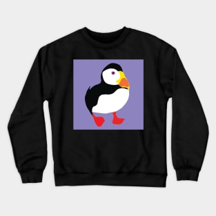 stylised puffins on lilac Crewneck Sweatshirt